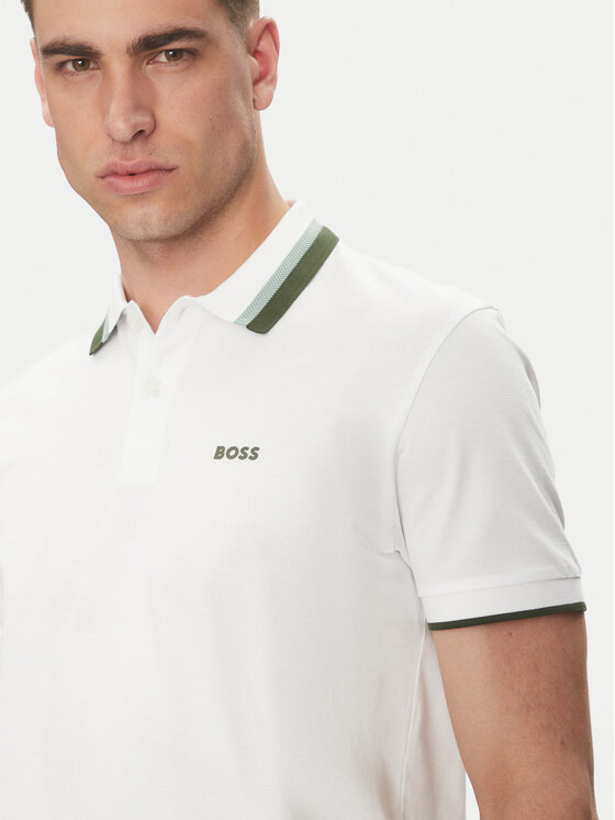 BOSS BOSS Polokošile Paddy Ap Heritage 50538101 Bílá Regular Fit