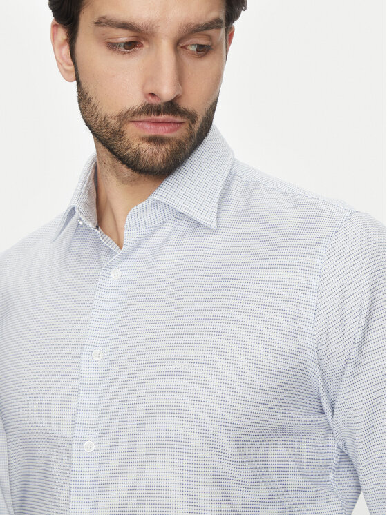 Michael Kors Michael Kors Marškiniai MK0DS01530 Balta Slim Fit