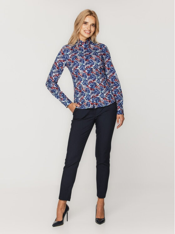 Willsoor Willsoor Koszula 61207 Granatowy Slim Fit