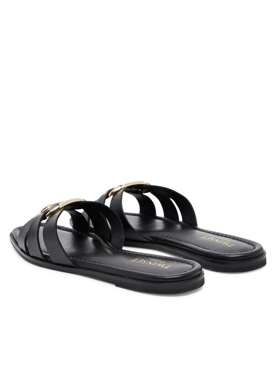 TWINSET TWINSET Šľapky 251TGT090 Čierna