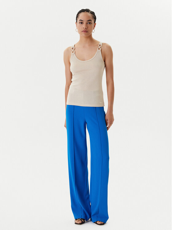 Morgan Morgan Top 251-DIDONI Beżowy Slim Fit