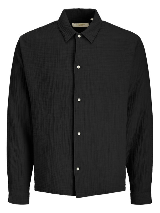 Jack & Jones Jack & Jones Košile Nantucket 12291804 Černá Relaxed Fit
