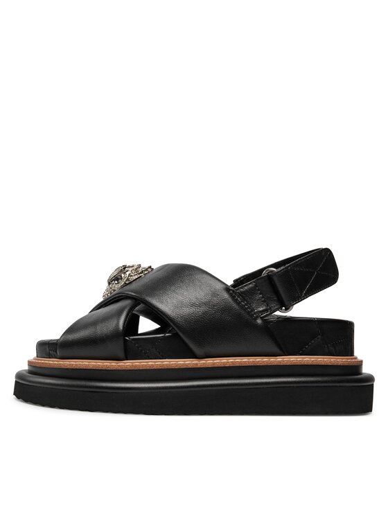 Kurt Geiger Sandale 225-Orson Cross Strap Sandal 9992200109 Negru