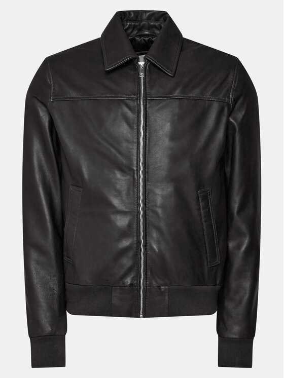 Serge Pariente Serge Pariente Lederjacke Amos Schwarz Regular Fit