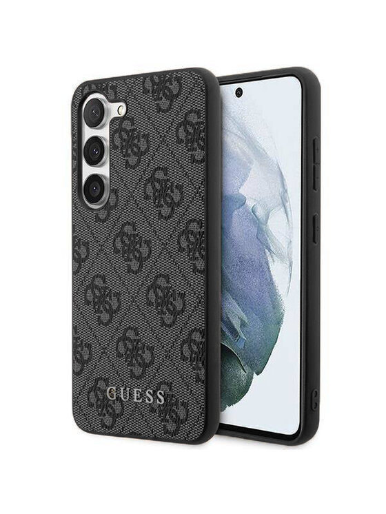 Etui na telefon Guess, Szare, 4G Metal Gold Logo