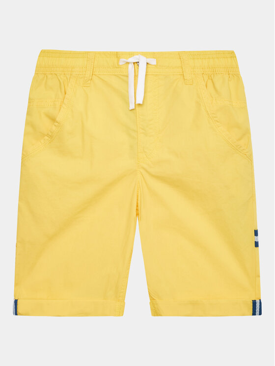 United Colors Of Benetton Pantalon scurți din material 4AC7C901T Galben Regular Fit