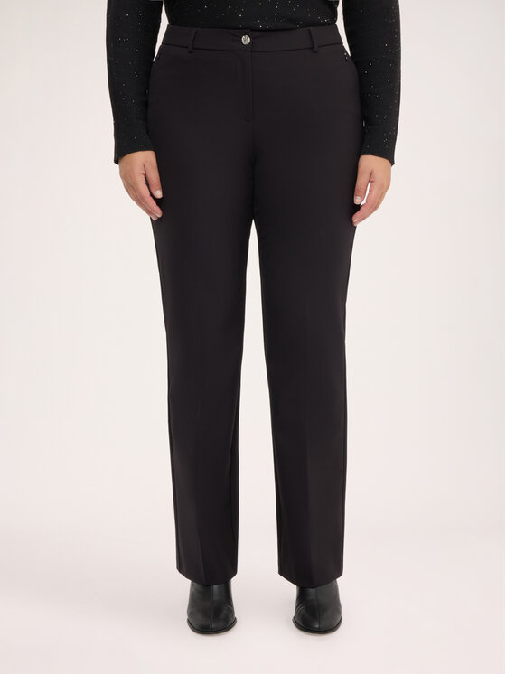 Fiorella Rubino Fiorella Rubino Spodnie materiałowe P081T005484N033 Czarny Regular Fit