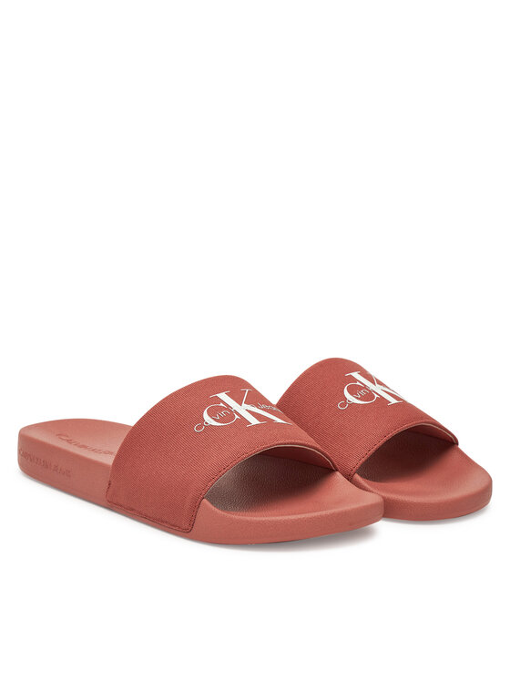 Calvin Klein Jeans Calvin Klein Jeans Şlapi Slide Monogram Cv YM0YM01271 Coral