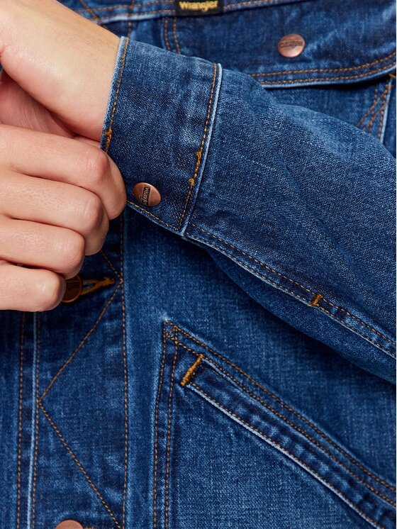 Wrangler Wrangler Kurtka jeansowa 124MJ FAR Niebieski Regular Fit