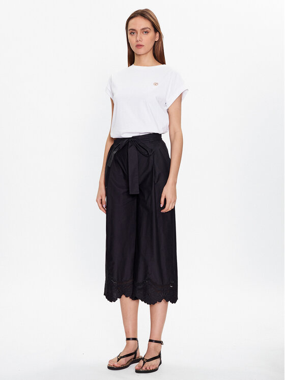 TWINSET TWINSET Παντελόνα 231TT2305 Μαύρο Relaxed Fit