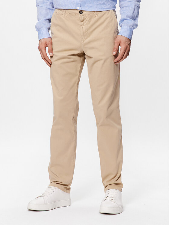 United Colors Of Benetton United Colors Of Benetton Kalhoty z materiálu 4DKH55I18 Béžová Slim Fit