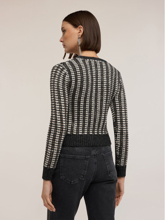 Motivi Motivi Sweter M053W003728N0S1 Czarny Regular Fit