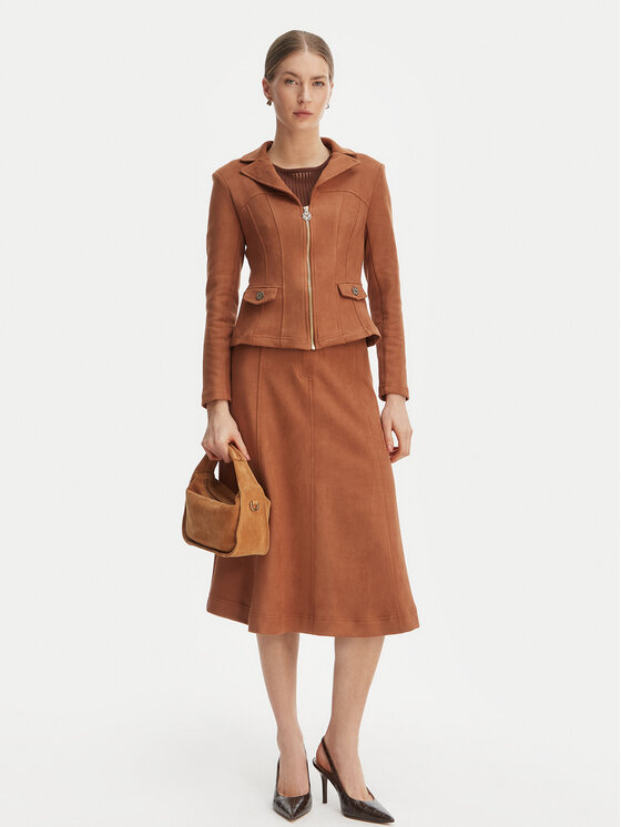 Rinascimento Rinascimento Яке от имитация на кожа CFC0127914003 Кафяв Slim Fit