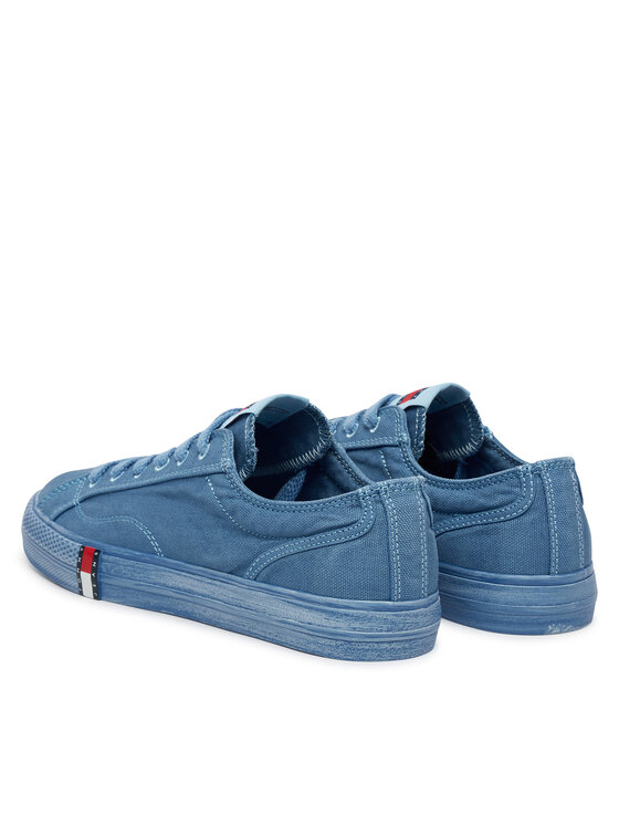 Tommy Jeans Tommy Jeans Tenisówki Archive Vulc Y2K Washed Canvas EN0EN02957 Niebieski