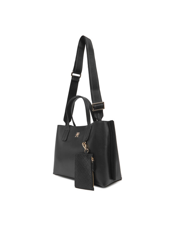 Tommy Hilfiger Tommy Hilfiger Torebka Th Distinct Mini Tote AW0AW17192 Czarny