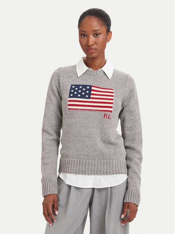 Polo Ralph Lauren Pulover 211B28830002 Siva Regular Fit
