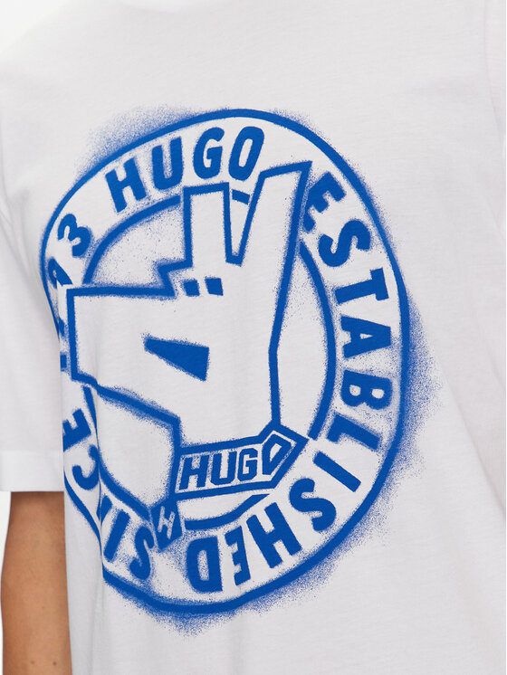 HUGO Hugo T-shirt Norieles 50519387 Bijela Regular Fit