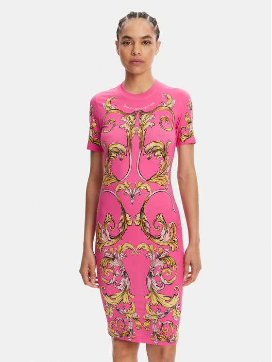 Versace Jeans Couture Každodenné šaty 78HAO9P9 Ružová Slim Fit