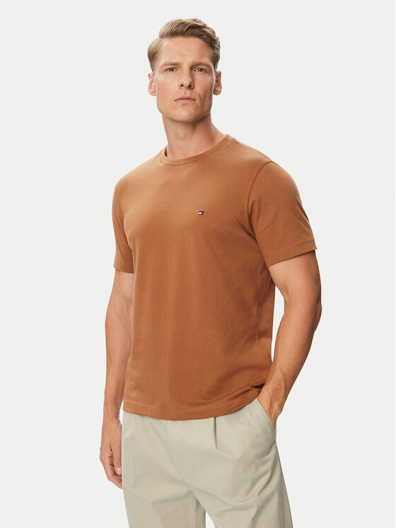 Tommy Hilfiger Tommy Hilfiger Тишърт Ess Seasonal MW0MW39995 Кафяв Regular Fit