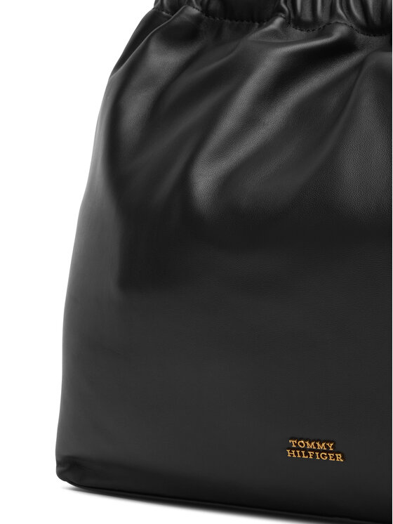 Tommy Hilfiger Tommy Hilfiger Ročna torba Soft Leather Tote AW0AW18308 Črna