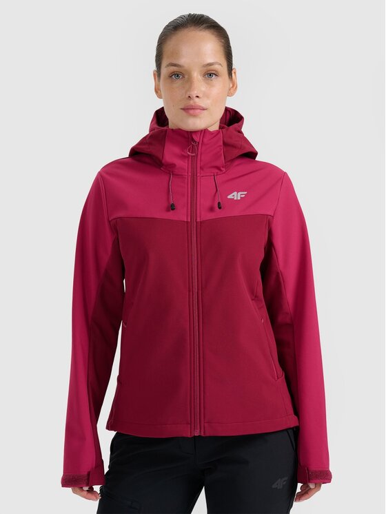 4F 4F Giacca softshell 4FRAW25TSOFF505-60S Rosso Regular Fit