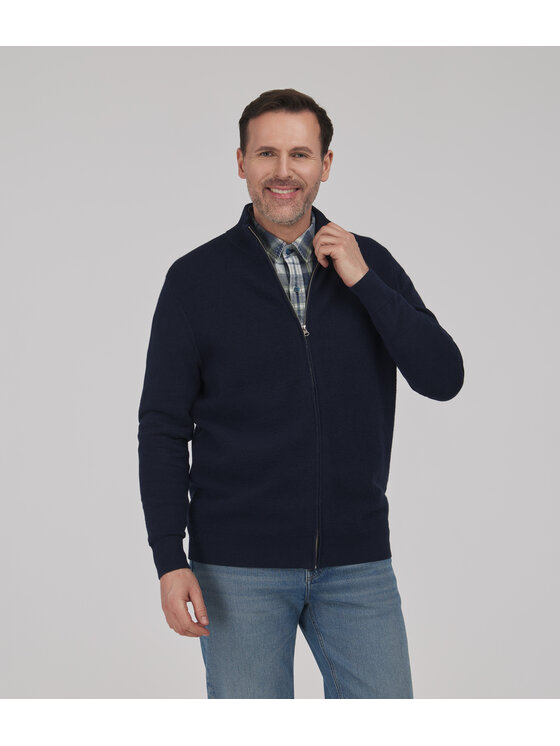 Lee Cooper Lee Cooper Sweter SCOTT Granatowy Regular Fit