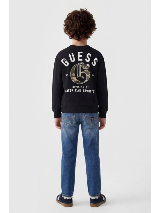 Guess Kids Guess Kids Kalhoty z materiálu 183176 Modrá Regular Fit