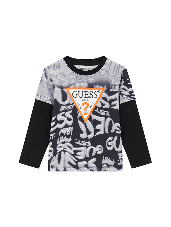 Guess Guess Súprava blúzka a nohavice N6YG02 K4077 Čierna Regular Fit