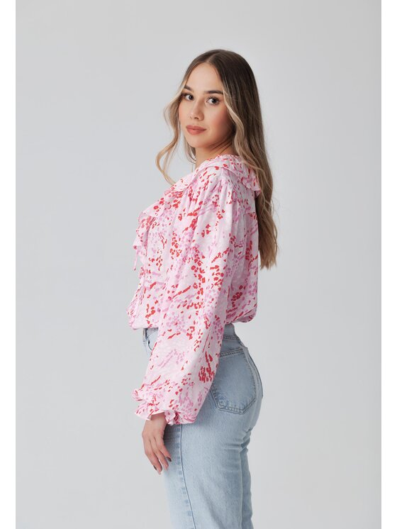 LAURELLA LAURELLA Bluzka Laurella 2TU001550 Różowy Regular Fit