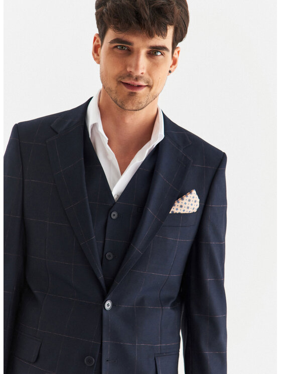 Pako Lorente Pako Lorente Marynarka P22WF-3G-001 Granatowy Slim Fit