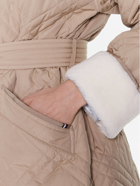 Tommy Hilfiger Tommy Hilfiger Pārejas jaka Quilted WW0WW37268 Bēšs Loose Fit