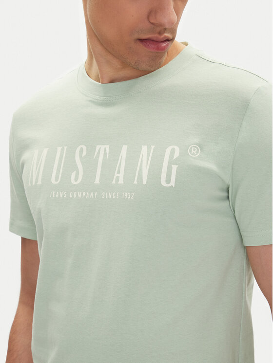 Mustang Mustang Tričko Austin 1016480 Zelená Regular Fit