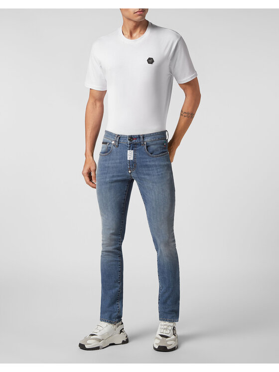 PHILIPP PLEIN PHILIPP PLEIN Jeansy 1679 Světle modrá Slim Fit