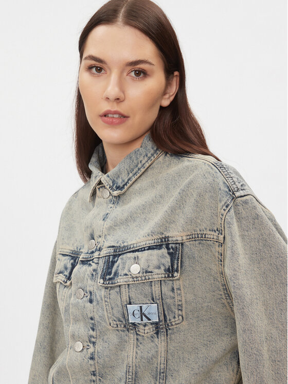 Calvin Klein Jeans Calvin Klein Jeans Farmer kabát J20J222501 Kék Boxy Fit