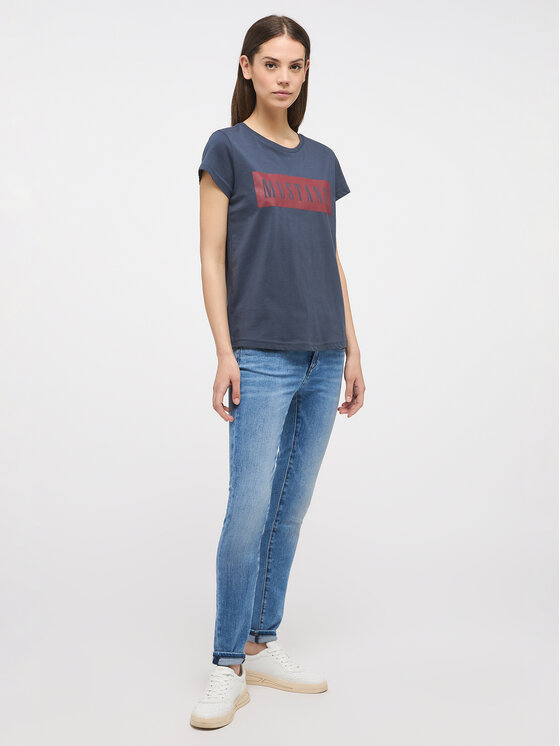 Mustang Mustang T-shirt Alina 1013220 Blu Regular Fit