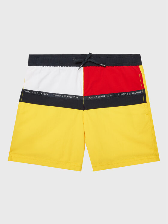 Tommy Hilfiger Pantaloni scurți pentru înot UB0UB00481 Galben Regular Fit