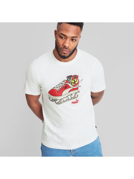 Puma Puma T-Shirt 675350 Biały Regular Fit