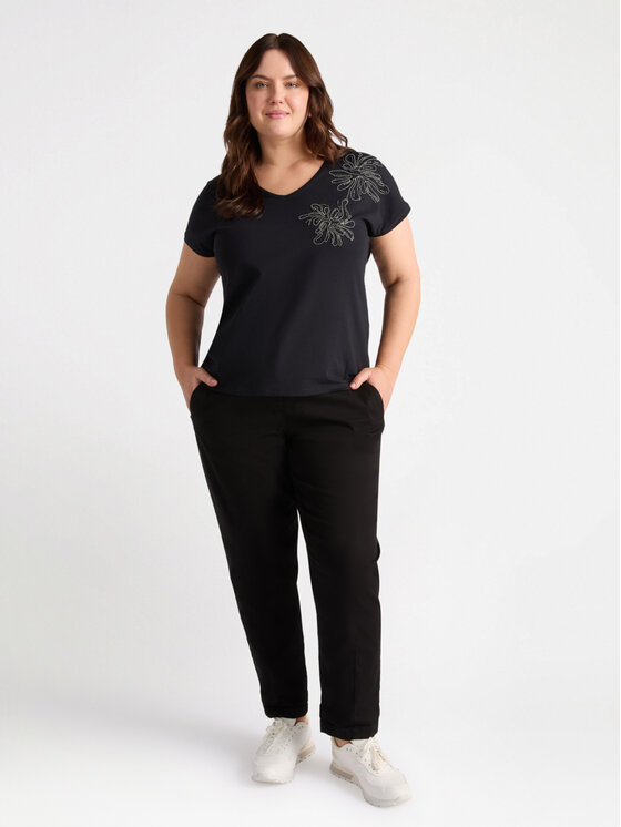 Fiorella Rubino Fiorella Rubino T-shirt G151L008461N033 Nero Regular Fit