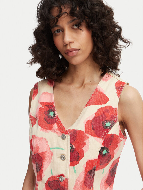 French Connection French Connection Жилет Poppy 7G9A9 Червоний Slim Fit