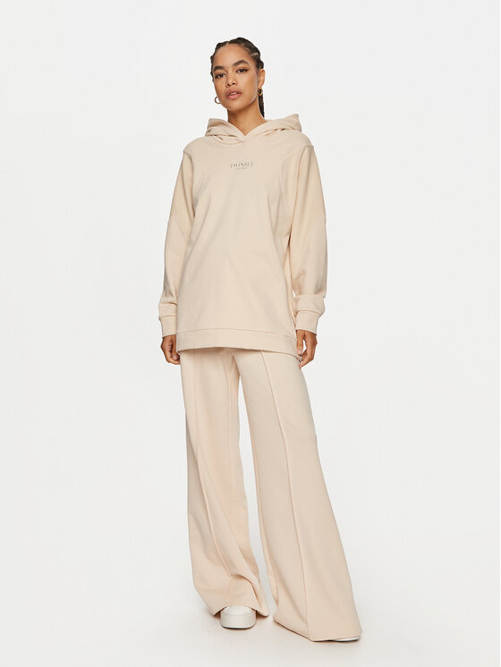 TWINSET TWINSET Palazzo bikses 242TP2492 Écru Relaxed Fit