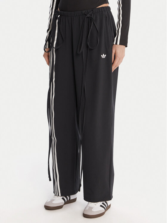 adidas adidas Donji dio trenerke Ribbon Parachute JV9727 Crna Loose Fit
