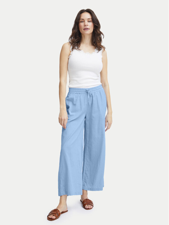 Fransa Fransa Hlače 20614576 Plava Relaxed Fit