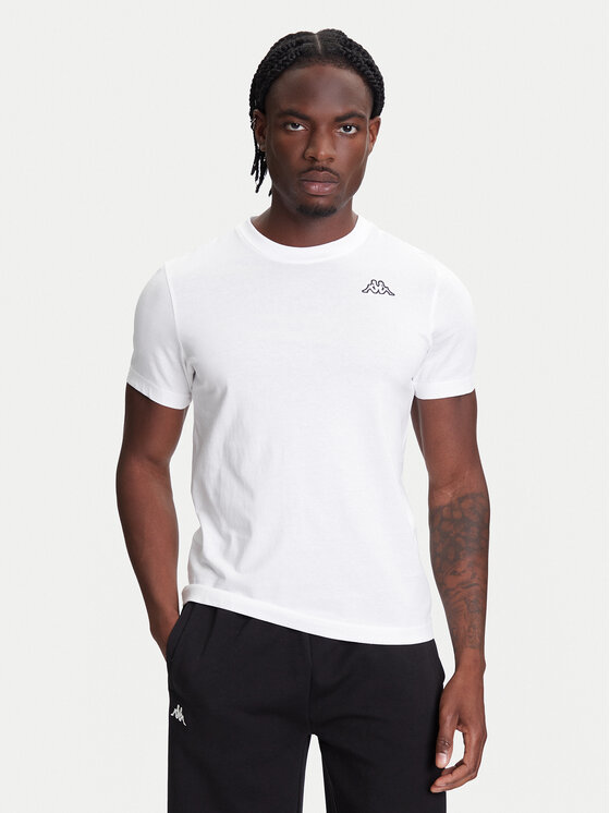 Kappa Kappa Футболка Logo Korpo Cafers 304J150 Білий Slim Fit