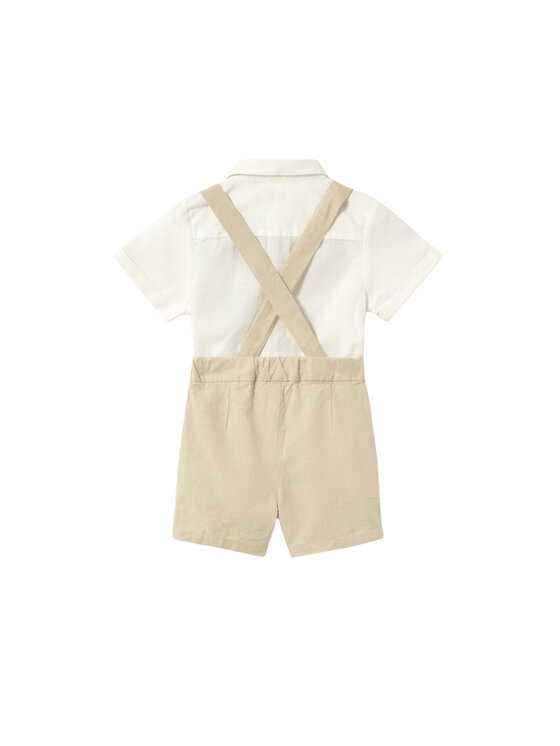 Mayoral Mayoral Completo camicia e pantaloncini 1226 Beige Regular Fit