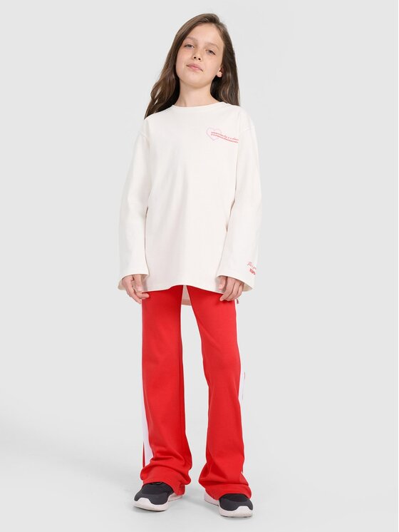 4F 4F S dlouhým rukávem 4FJRAW25TLONF589-11S Bílá Oversize