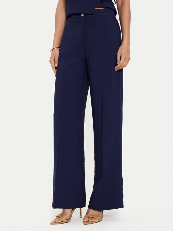 ViCOLO ViCOLO Kalhoty z materiálu TB0049 Tmavomodrá Regular Fit