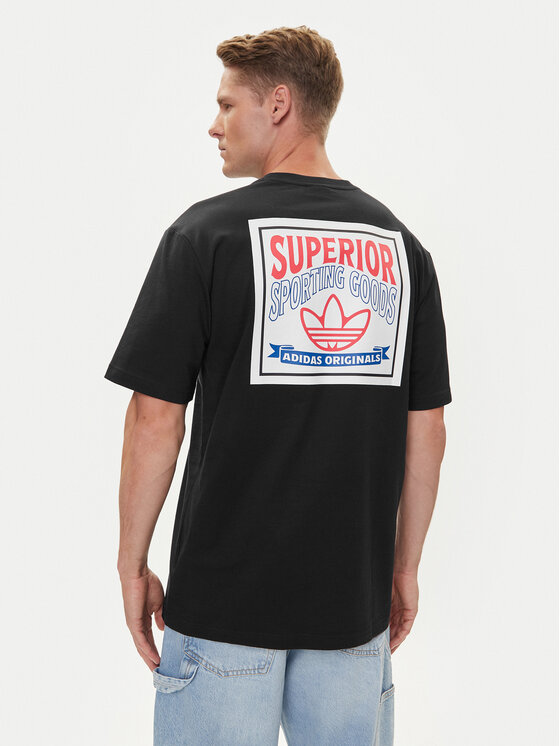 adidas adidas Marškinėliai Wabash JW0161 Juoda Loose Fit