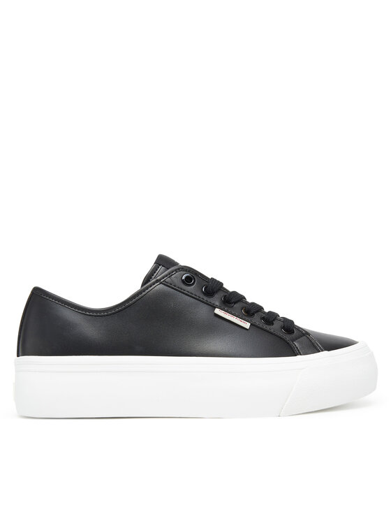 Sneakers Calvin Klein Jeans Vulc Flatform Lth YW0YW01886 Negru
