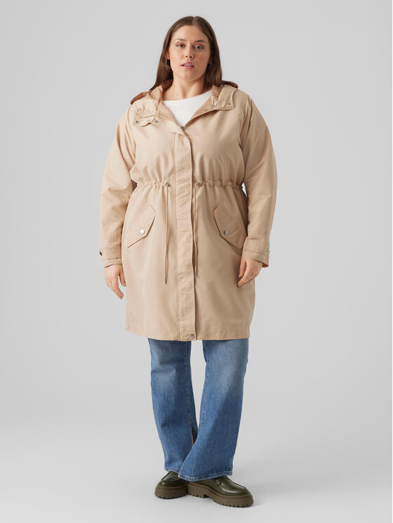 Vero Moda Curve Cappotto di transizione 10287156 Marrone Regular Fit, taglia : 44