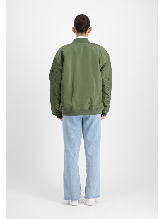 Alpha Industries Alpha Industries Kurtka bomber MA-1 Core Bomber Jacket Women Zielony Relaxed Fit
